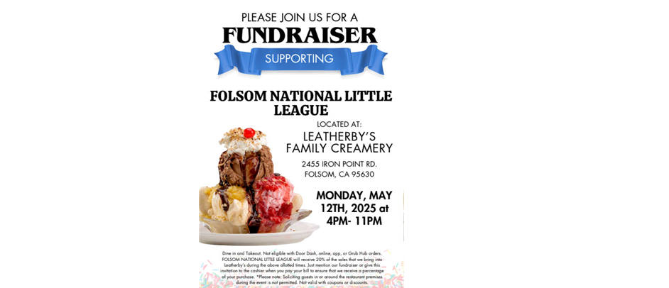 Support FNLL @ Leatherby's on 5/12